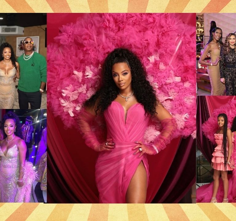 Mielle Organics CEO, Monique Rodriguez Celebrated Her 40th Birthday in a Pink Custom Nicole + Felicia Gown with Rene Caovilla Heels to her Cirque Du Moleil Theme Party + More