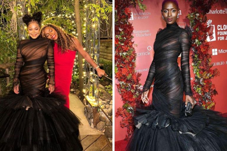 Who Wore It Better? Janet Jackson vs Jodie Smith Both Wore a Black Christian Siriano Fall 2023 Tulle Gown