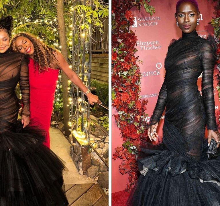 Who Wore It Better? Janet Jackson vs Jodie Smith Both Wore a Black Christian Siriano Fall 2023 Tulle Gown