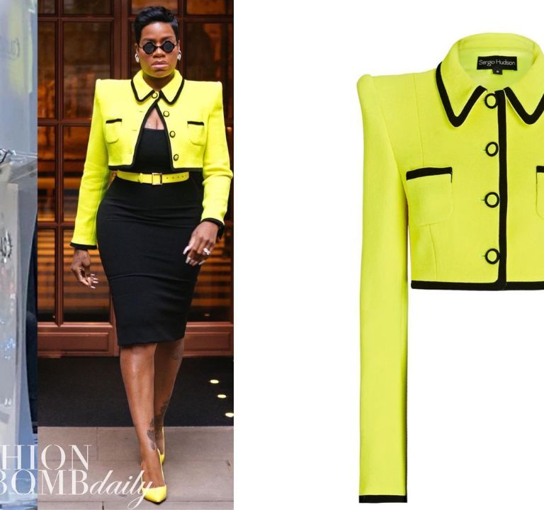 Who Wore It Better? Both Fantasia Barrino and Sha’carri Richardson Sported a $1,177 Sergio Hudson Collection Yellow Cropped Jacket