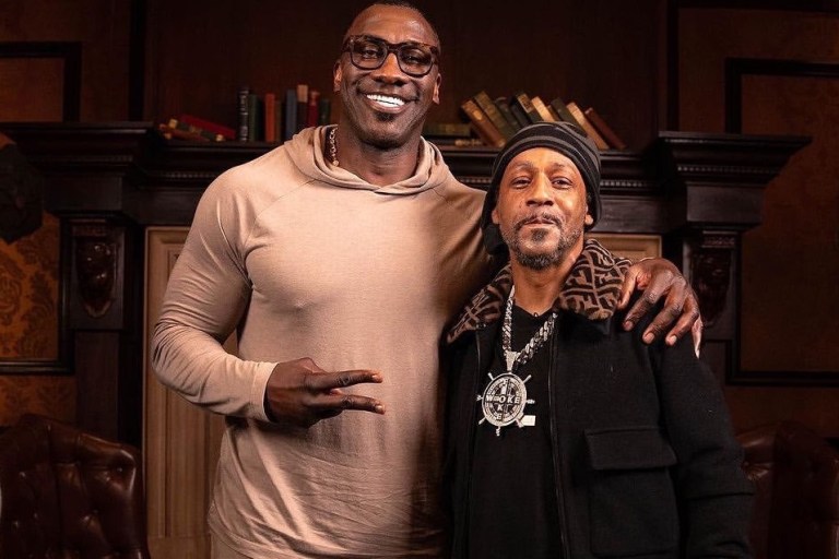 Katt Williams Interviews with Shannon Sharpe in a $4,200 Fendi Black Jacket with Detachable Fur FF Collar