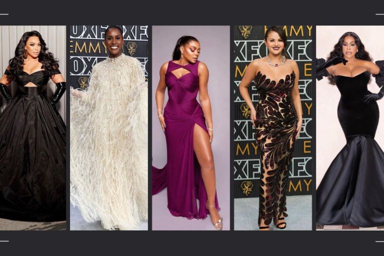 Top 10 Looks at the 2024 Emmys: Tisha Campbell  in Terani Couture, Issa Rae in Pamella Roland, Selena Gomez in Oscar De La Renta, Niecy Nash in Custom Greta Constantine + More