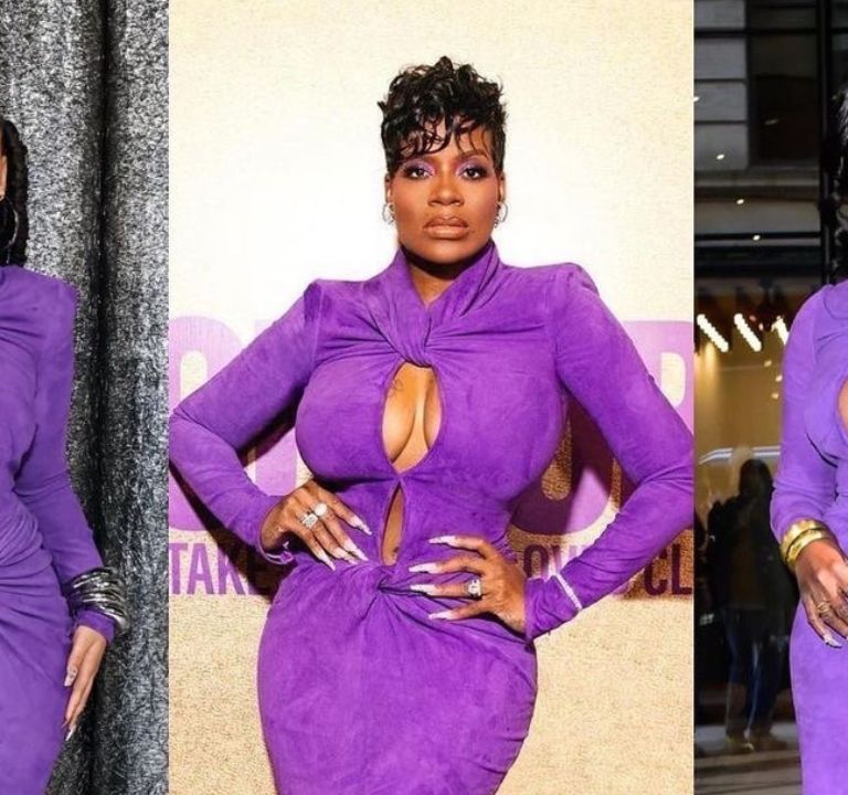 Celebs Love: LaQuan Smith’s Purple $2,395 Suede Keyhole Twisted Gown is a Celeb Favorite Amognst Chloe Bailey, Fantasia, & Wendy Osefo