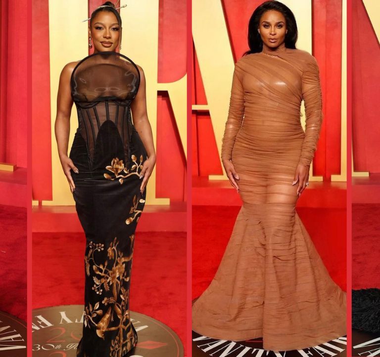 Inside the Vanity Fair 2024 Oscars Party: Kim Kardashian in Balenciaga, Victoria Monet in Harris Reed, Ciara in Custom Usama Ishtay, Cardi B in Versace + More
