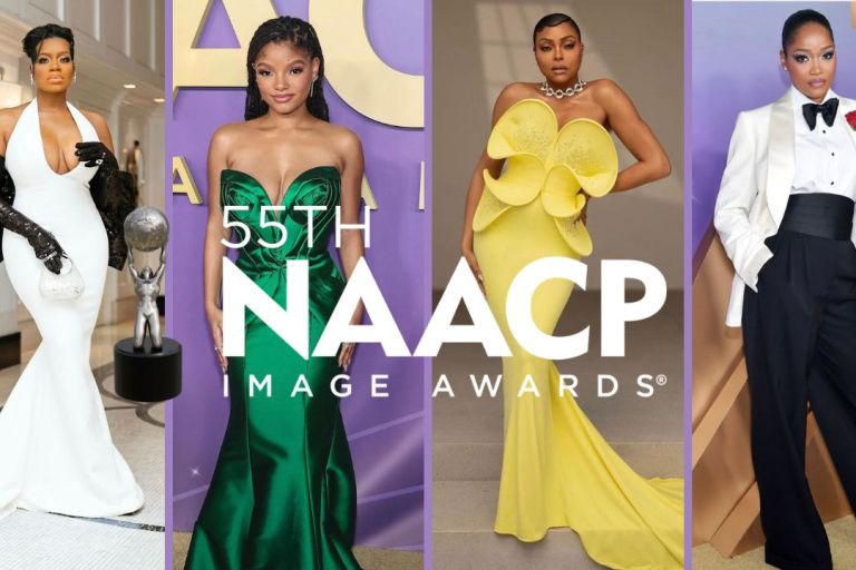 On the Scene at the 55th NAACP Image Awards: Fantasia in Custom Monot, Halle Bailey in Nicole Felicia Couture, Taraji Henson in Delcore, Keke Palmer in Tom Ford  and More!