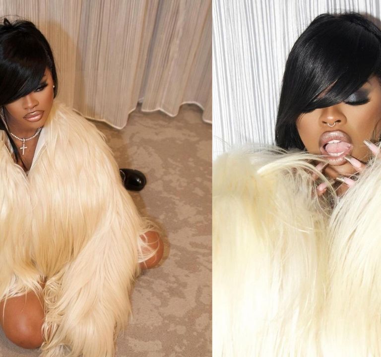 JT Performed in Dallas in a Cream Marni FW24 Fur Coat with Black ‘Gio Forbice’ Heels