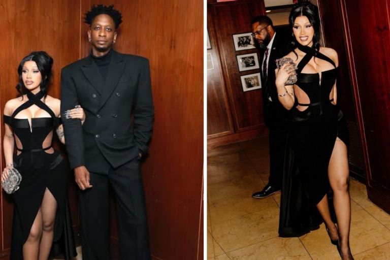 You Ask, We Answer! Cardi B Attended the Power Stylist Dinner with Kollin Carter in a Black Nicholas Jebran Dress with Black Jimmy Choo Heels