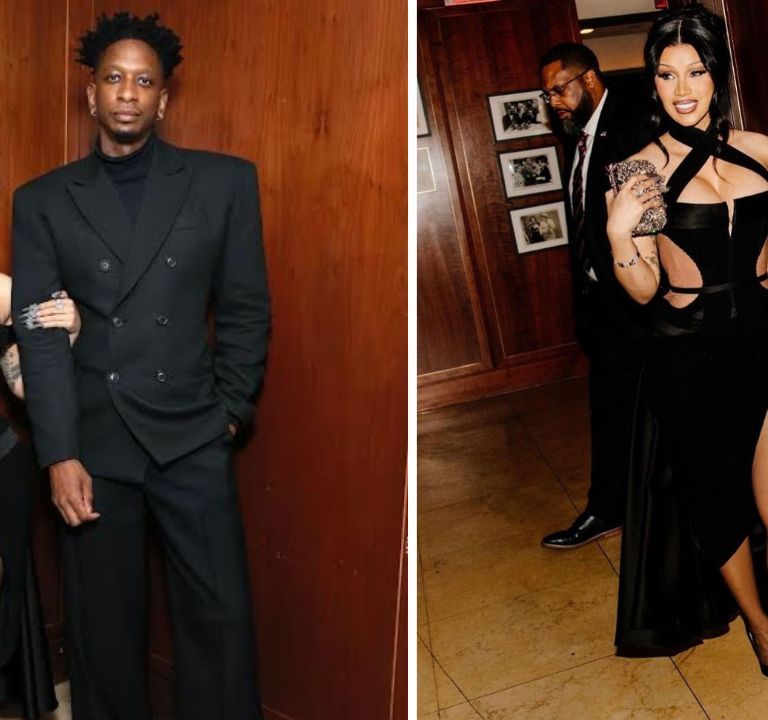 You Ask, We Answer! Cardi B Attended the Power Stylist Dinner with Kollin Carter in a Black Nicholas Jebran Dress with Black Jimmy Choo Heels