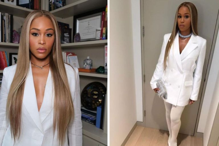 Eve Wore Two All-White Looks including Self Portrait and Chloe Blazer Dresses to the Gumball 3000 Foundation