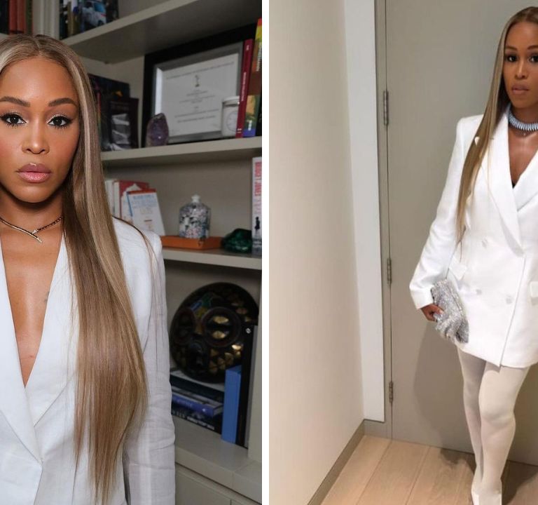 Eve Wore Two All-White Looks including Self Portrait and Chloe Blazer Dresses to the Gumball 3000 Foundation