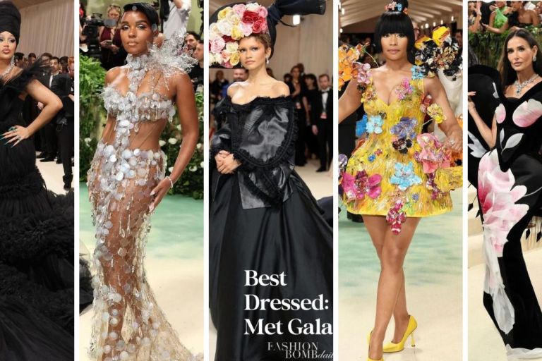 The Top 10 Best-Dressed Celebrities at the 2024 Met Gala: Zendaya in Vintage Givenchy, Demi Moore in Harris Reed, Cardi B in Windowsen, Janelle Monae in Vera Wang, Nicki Minaj in Marni, Teyana Taylor in The Blonds + More