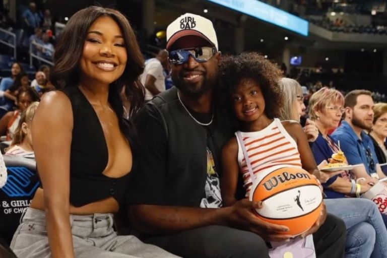 You Ask, we Answer! Gabrielle Union Attended a Basketball Game with Dwayne Wade and Daughter Kaavia James in a Black $175 Kwame Adusei Vest with $550 Denim Trousers