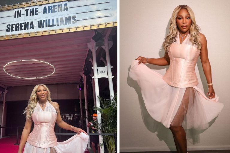 Serena Williams Promoted Her New Docuseries ‘In the Arena: Serena Williams’ at Tribeca Film Festival in a Blush Dolce & Gabbana Dress