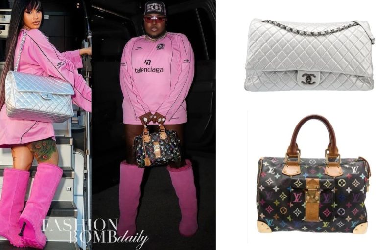 Cardi B and Saucy Santana Were Both Spied in a Pink Balenciaga Jersey  with the Matching $1,950 Balenciaga Alaska Boots