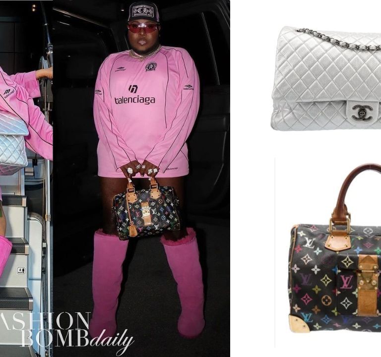 Cardi B and Saucy Santana Were Both Spied in a Pink Balenciaga Jersey  with the Matching $1,950 Balenciaga Alaska Boots