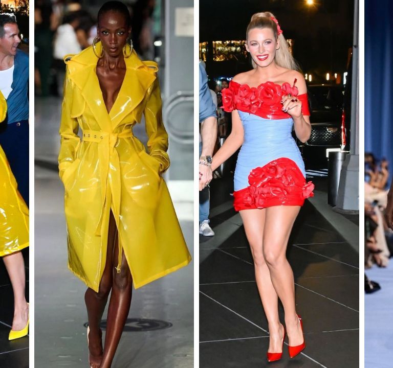 Gigi Hadid Wore a Yellow LaQuan Smith Trench Jacket with Blake Lively in Balmain to the ‘Deadpool and Wolverine’ Premiere