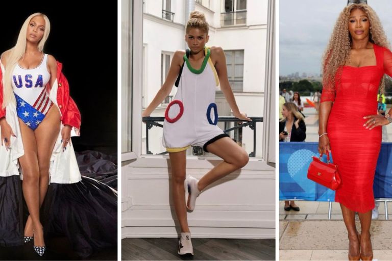 On the Scene at the 2024 Paris Olympics: Beyoncé in a Red, White and Blue Thom Browne Coat, Zendaya in a White Vintage Jean-Charles de Castelbajac Romper, Serena Williams in a Red Dolce & Gabbana Dress + More!