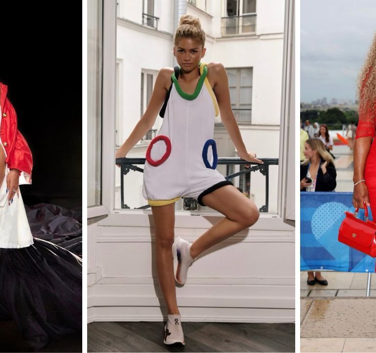 On the Scene at the 2024 Paris Olympics: Beyoncé in a Red, White and Blue Thom Browne Coat, Zendaya in a White Vintage Jean-Charles de Castelbajac Romper, Serena Williams in a Red Dolce & Gabbana Dress + More!