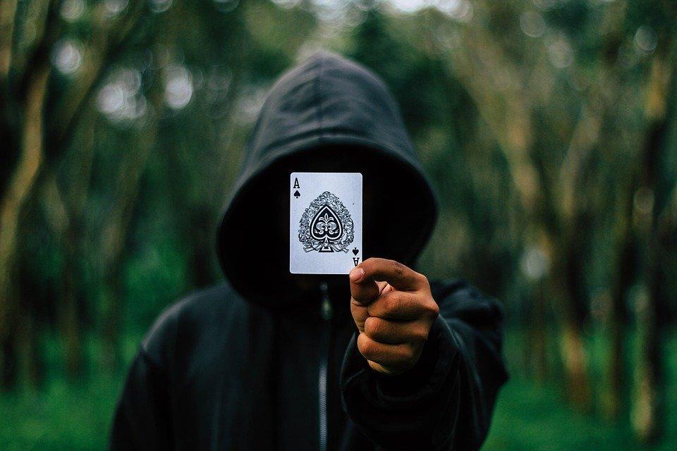 Ace, Cards, Hooded, Hood, Man, Adult, Blur, Dark