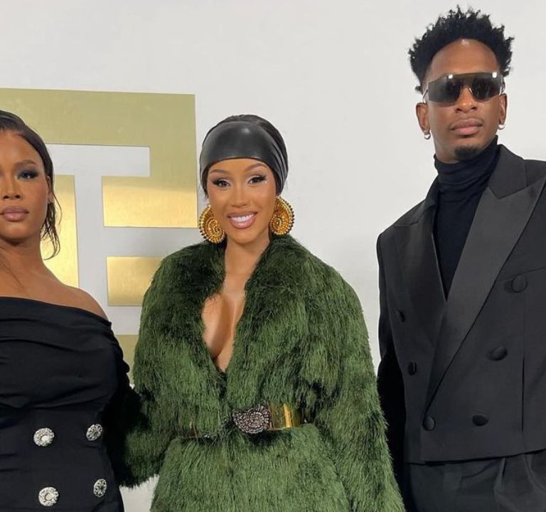Paris Fashion Week: Fashion Bomb CEO Claire Sulmers Posed with Cardi B and Stylist Kollin Carter at the Spring 2025 Show