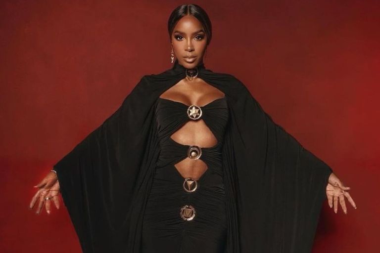 Kelly Rowland Wore a Black Gaurav Gupta Dress to the HollyRod Humanitarian Awards