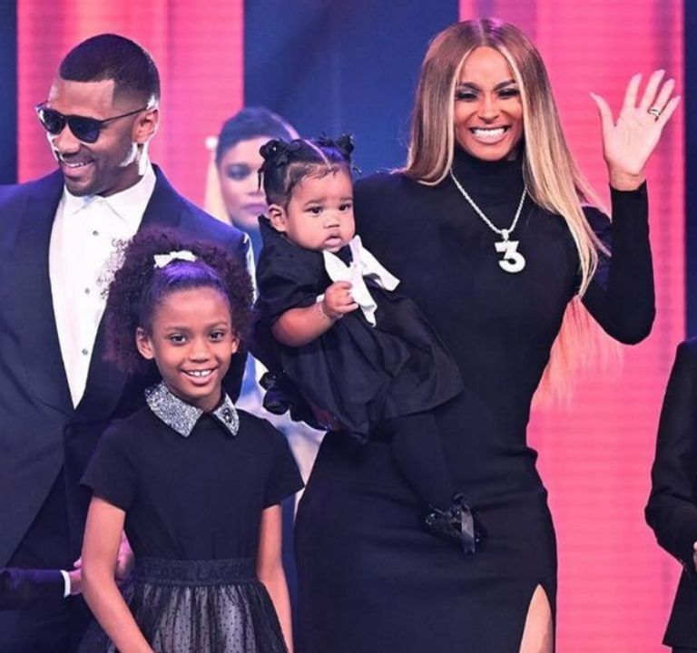 Ciara Wore A Black Balenciaga Dress with Black Aminah Jillil Boots Alongside Family at the Steelers Fashion Show