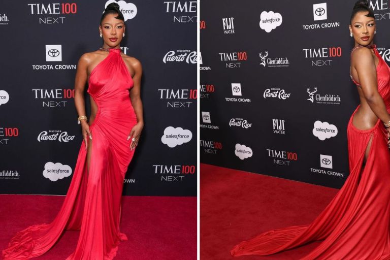 Victoria Monét Stunned in a Sizzling Red Roberto Cavalli Gown to the 2024 Times 100 Next Gala