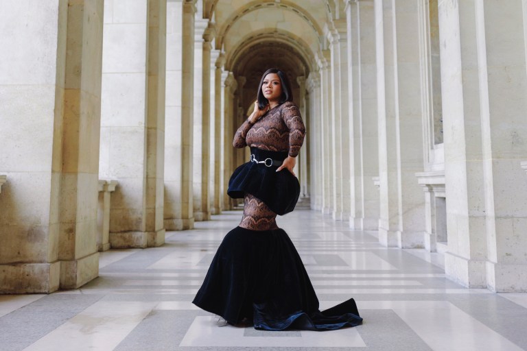 Claire’s Life: Wearing Erin Nesmith’s Horsebit  Velvet Dress During Paris Fashion Week