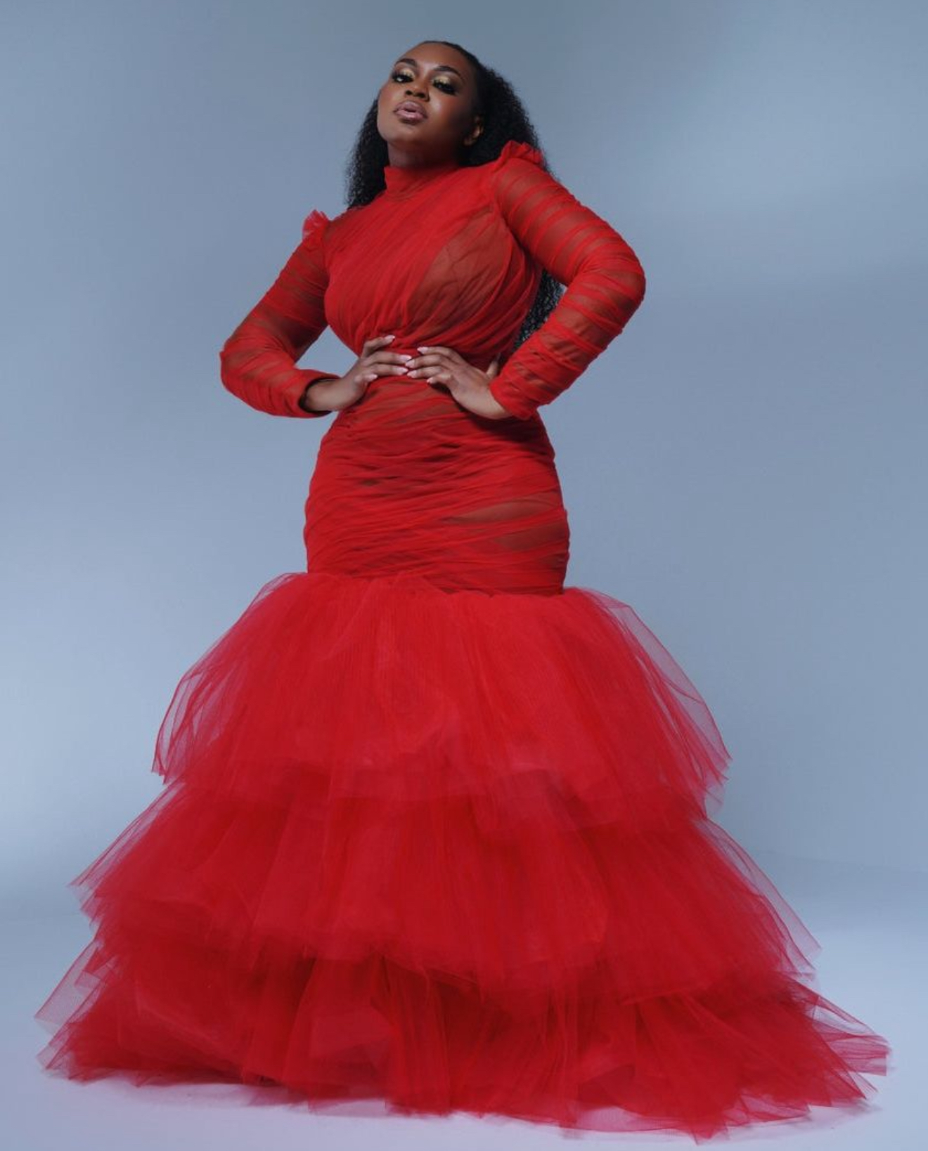 Yandy Smith Sings At The Mr Santa The Movie Premiere In Atlanta In A Red Oyemwen Gown Available At BeautyLifeFun Shop IMG 5602