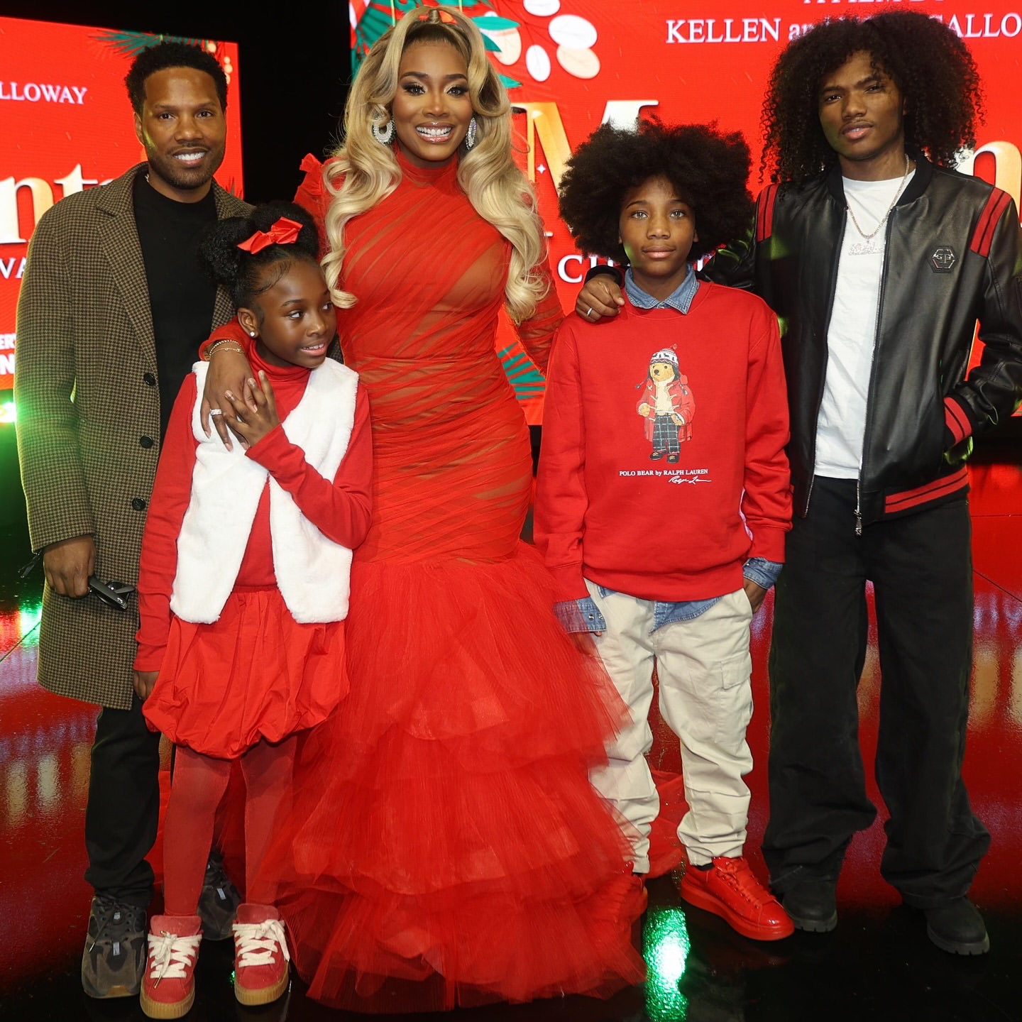 Yandy Smith Sings At The Mr Santa The Movie Premiere In Atlanta In A Red Oyemwen Gown Available At BeautyLifeFun Shop IMG 5638