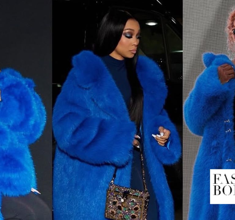 Who Wore It Better? Cardi B, Monica and Serena Williams Were All Spied in a $7,500 Blue Balenciaga Faux Fur Coat