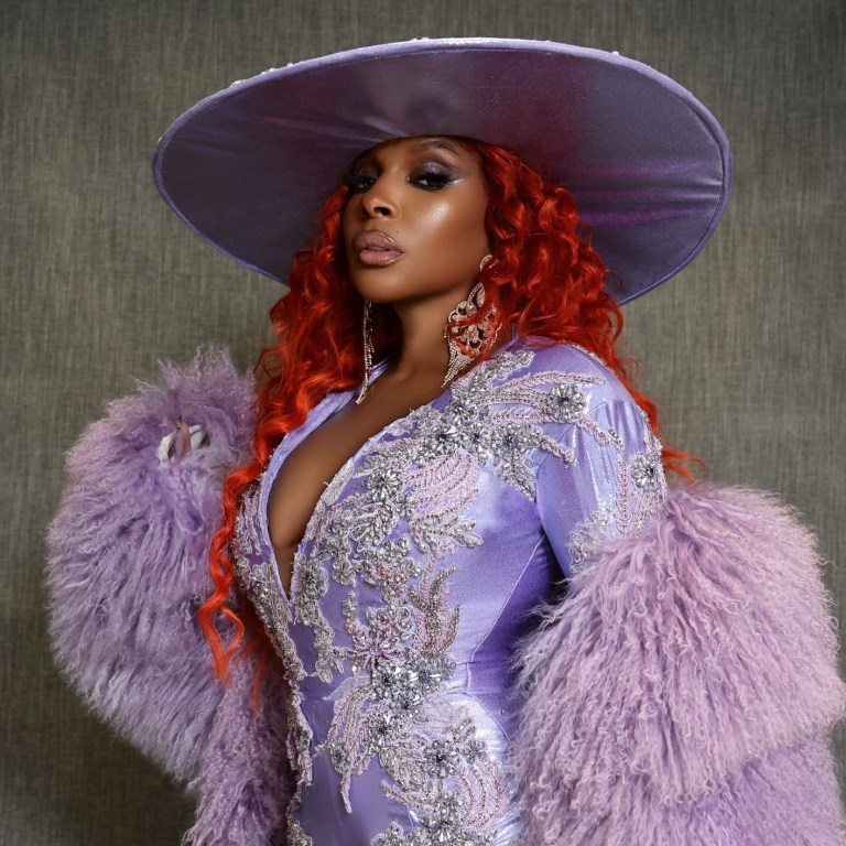 Mary J Blige Opens Her Tour “For My Fans” in Custom Purple Walter Collection, Angel Brinks, and a Lilac Mongolian Coat from FGM Bespoke