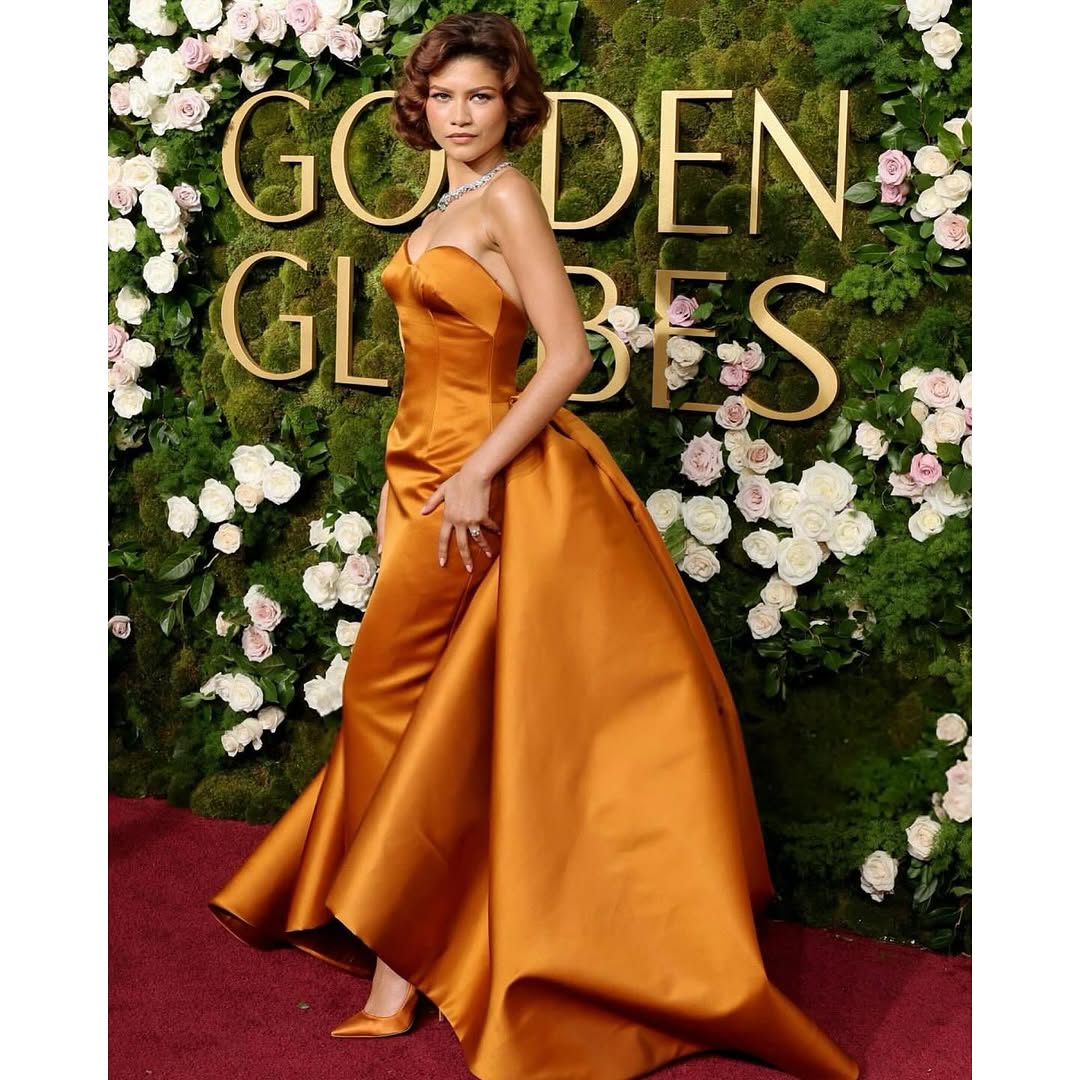 Best Looks Of The Month January 2025 Zendaya Stuns In An Orange Louis Vuitton Gown KeKe Palmer Slays In A Teal Dior Suit Rihanna Stuts In A Black The Attico Leather Jacket More 11