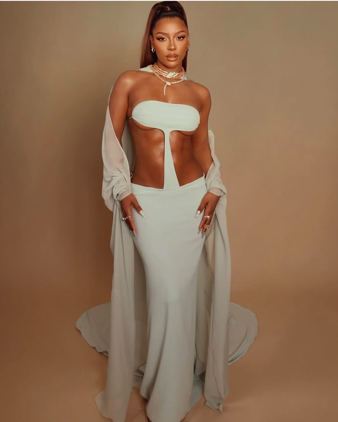 Top 10 Best Dress Celebrities At The 20205 Grammys Beyonce Wins Best Album In A Gold Schiaparelli Dress Cardi B Dazzles In A Multicolor Roberto Cavalli Feather Gown 23