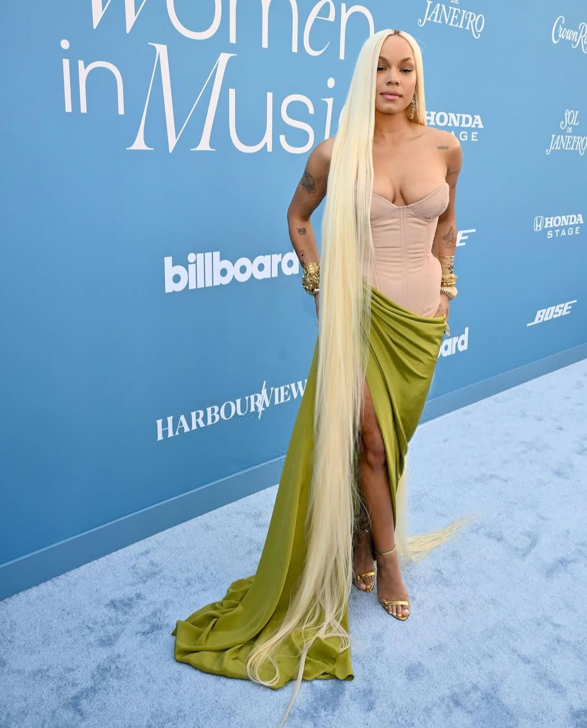Billboard Music Awards Glorilla In A Black Dolce Gabbana Suit Claire Sulmers In A White Monot Gown Mariah The Scientist In A Lime Green Dress Morejpg 9