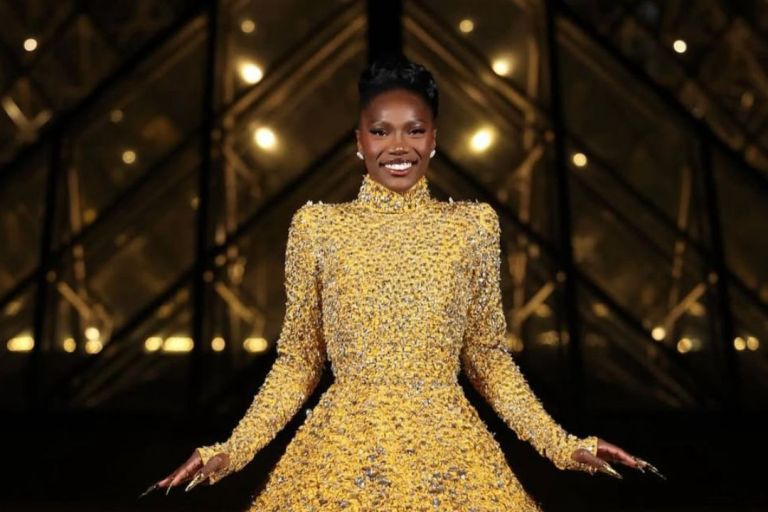 Doechii Wore a Gold Valentino SS25 Couture Gown to the Le Grand Diner du Louvre Gala