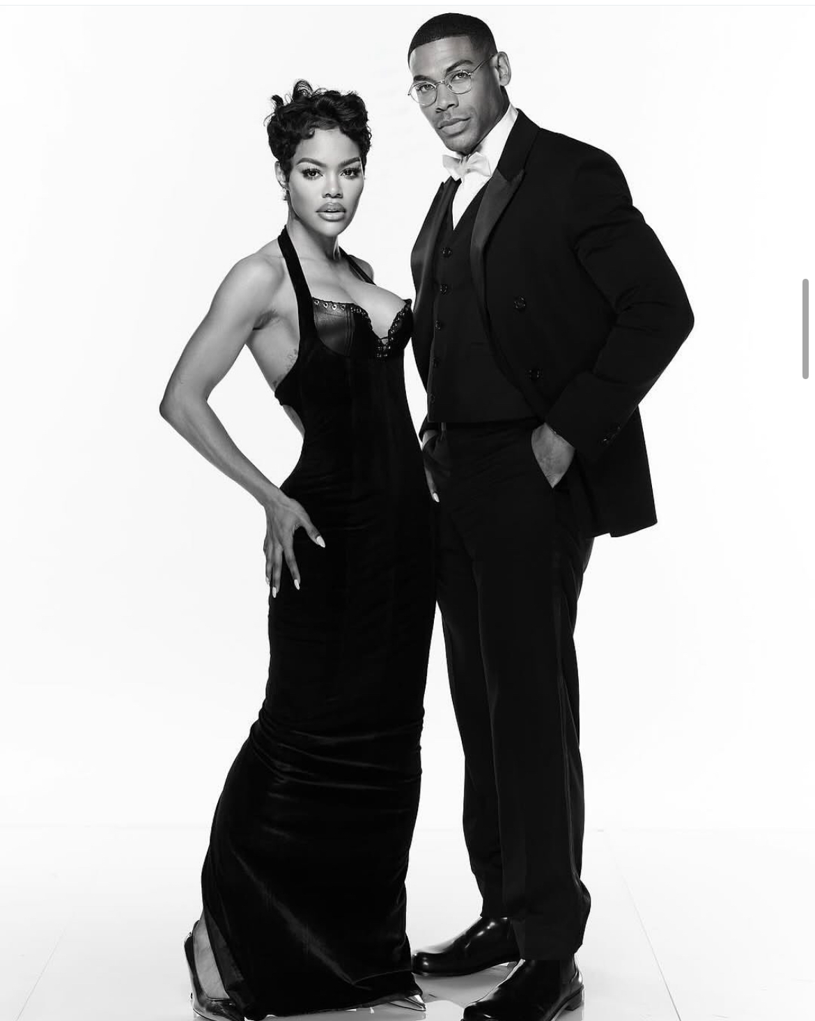 Fashion Bomb Couple Teyana Taylor Attended The 2025 Oscars With Aaron Prive In A Black Ludovic De Saint Sernin Dress