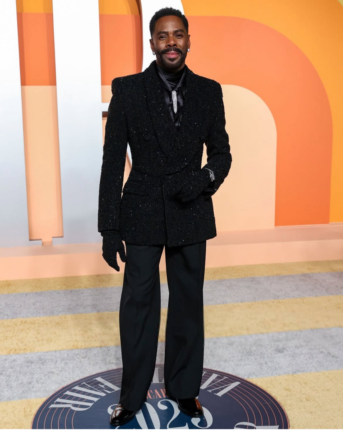 BeautyLifeFun Vanity Fair Oscar Party 2025 Recap Meagan Thee Stallion Looks Sizzling Hot In A Custom Green Feather Gown Halle Berry Stuns In A Silver Christian Siriano Dress 5