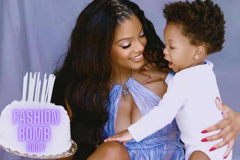 Halle Bailey Celebrated Her Birthday in a Lavender DI PETSA Gown Alongside Son Halo