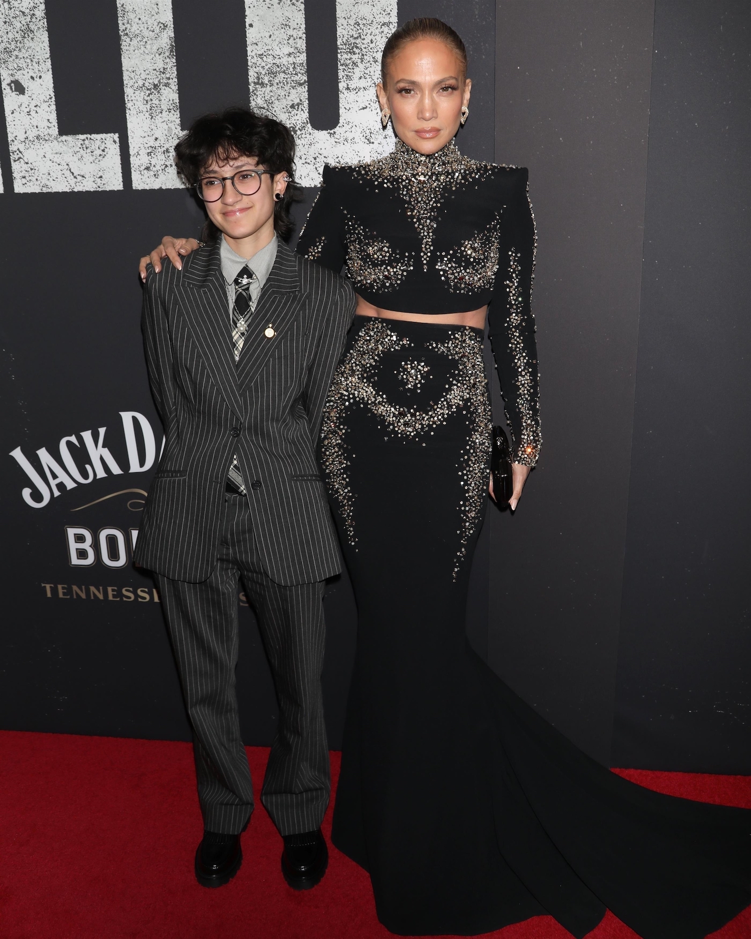 J Lo Attends Othello Broadway Opening With Child Emme Wearing Zuhair Murad