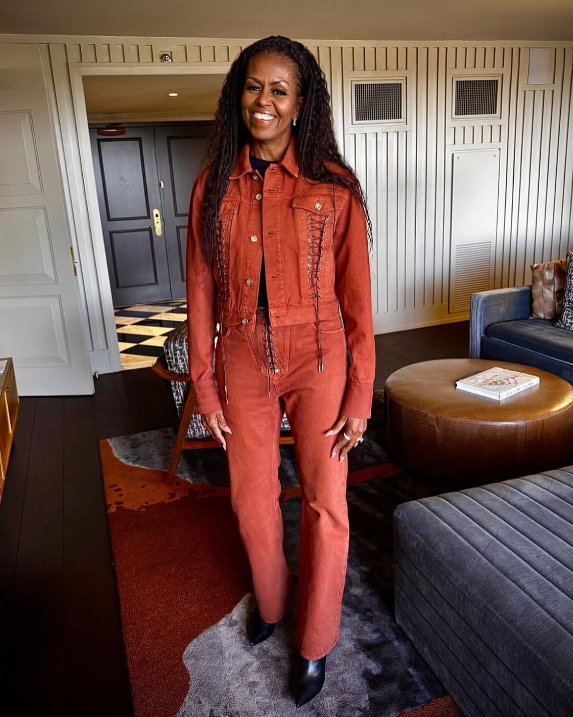 Michelle Obama Wore A Red Rabanne Set And A Black Zimmermann Dress To SXSW 1