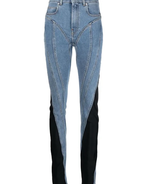 Serena Williams Posed For The Gram In Blue 690 Mugler Jeans And A White 1295 Balmain Jolie Madame Handbag 4