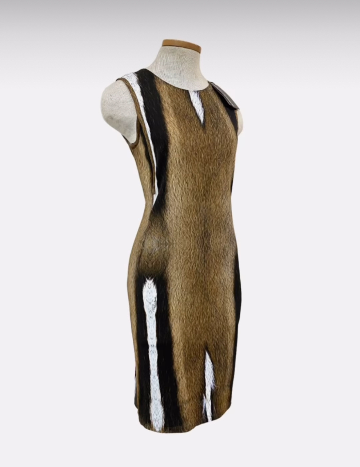 Brit Eady Appeared On WWHL In A Brown Vintage Roberto Cavalli Dress With A Dior Handbag And Christian Louboutin Boots 1 1