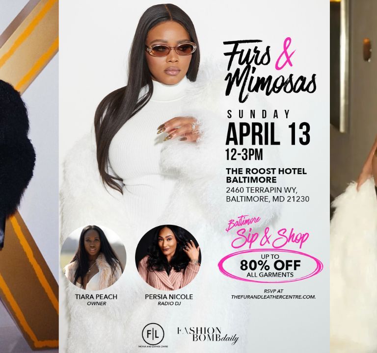 Join the Fur & Leather Centre “Furs & Mimosa” Shopping Experience this Sunday April 13, 2025 in Baltimore, MD