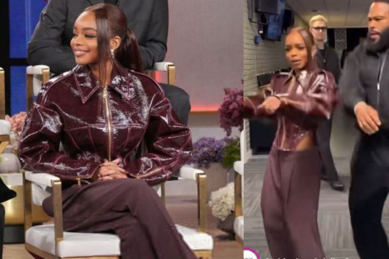 Marsai Martin Slays in a Maroon Elisabetta Franchi FW25 Look on the Jennifer Hudson Show