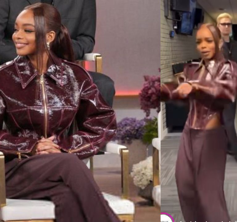 Marsai Martin Slays in a Maroon Elisabetta Franchi FW25 Look on the Jennifer Hudson Show