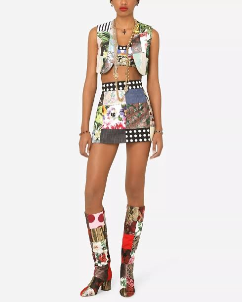 Serena Williams Wore A Multicolor Dolce Gabbana Skirt To The WYN Beauty By Serena Williams Pop Up 2