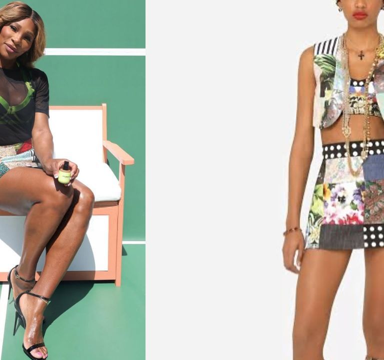 Serena Williams Wore a Multicolor Dolce & Gabbana Skirt to the WYN Beauty by Serena Williams Pop-up