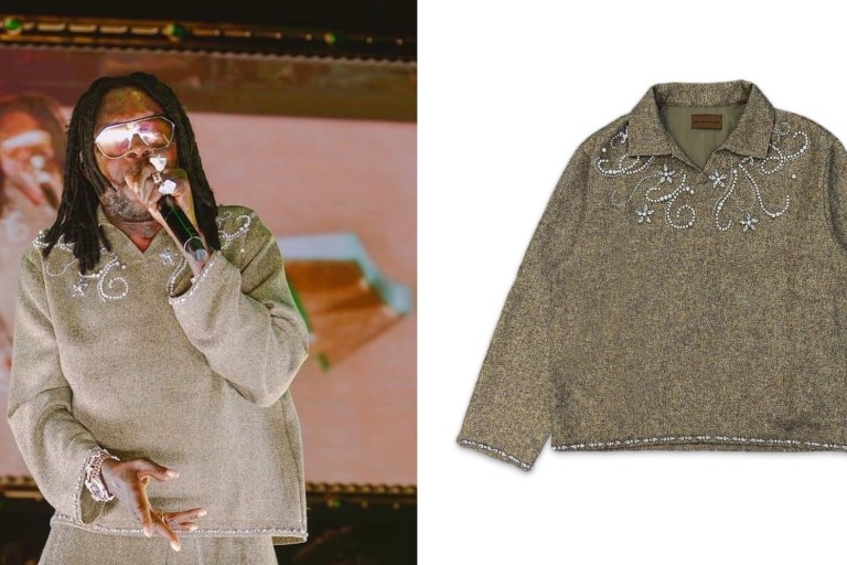 You Ask, We Answer!  Vybz Kartel Wears a Birth of Royal Child Embellished Sweater Pant Set While Performing at Barclay’s Center