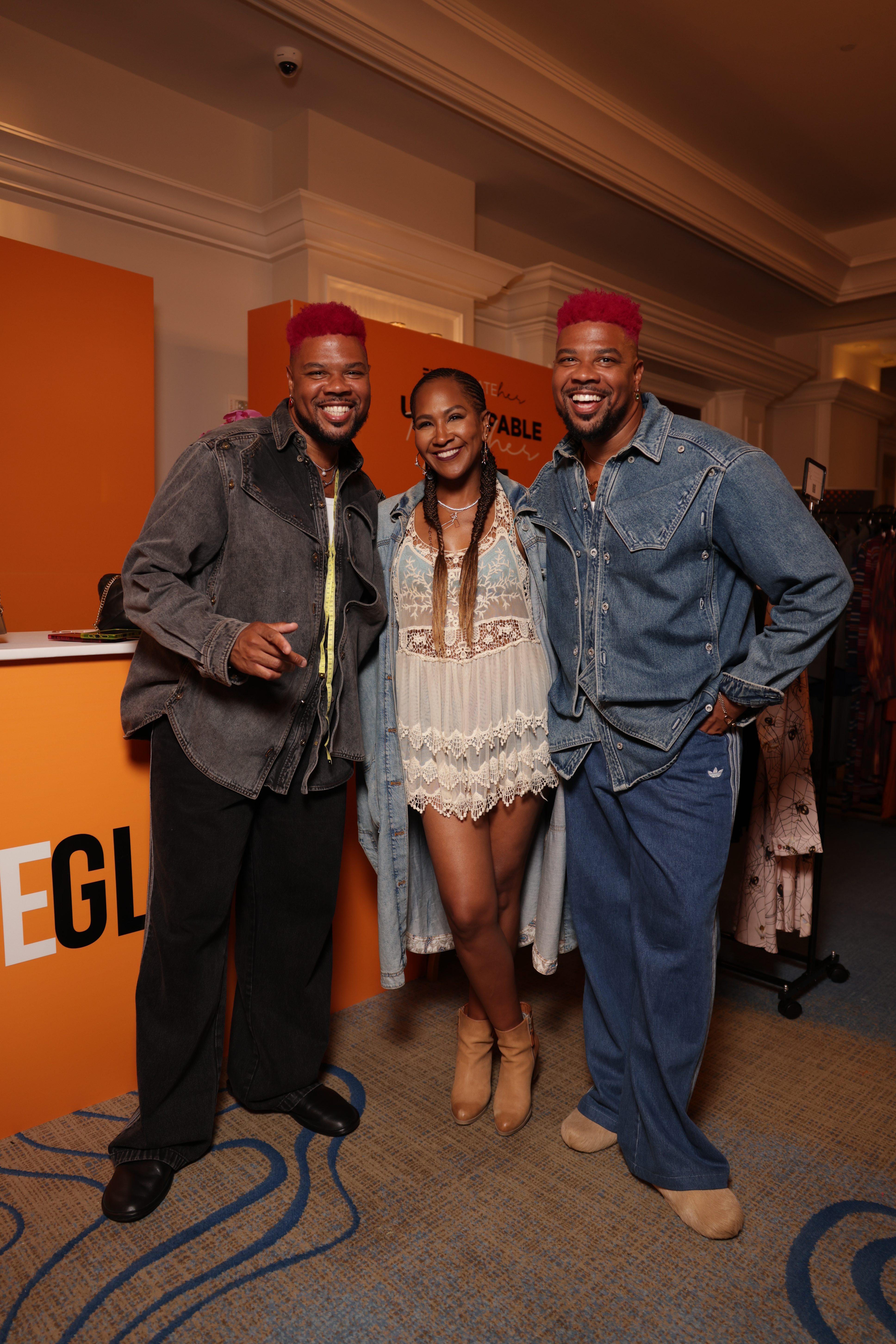 Terri Vaughn Bruce Glen ExcelerateHer 2025 Closes With A Denim Fueled Celebration Of Culture Featuring MC Lyte Kim Blackwell Crystal Renee And More Rotated